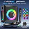 Караоке-машина с 3 беспроводными микрофонами | Bluetooth 5.3 динамик с регулировкой эха и автоматической коррекцией высоты тона | PA-система с RGB-подсветкой