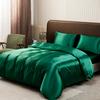 Solid Color Satin Duvet Cover Set,Quilt Cover And Pillowcases,Luxurious Bedding Ensemble With Rich Sheen,Easy Care,Wrinkle-Free