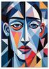 Poster Face Cubism Geometric Portrait