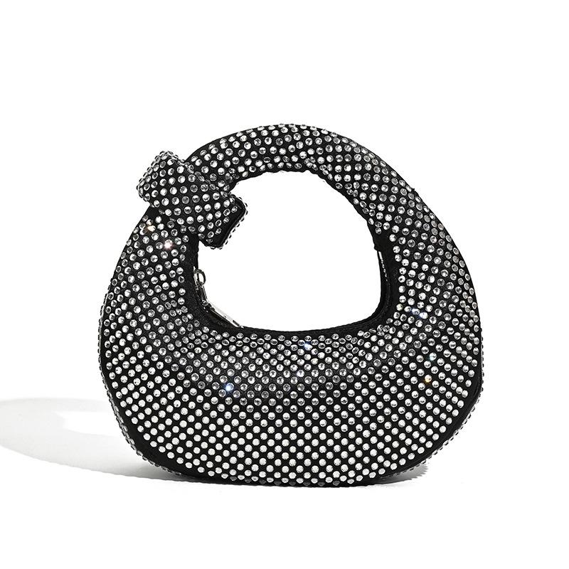 Элегантная вечерняя сумочка со стразами - модная женская сумка через плечо