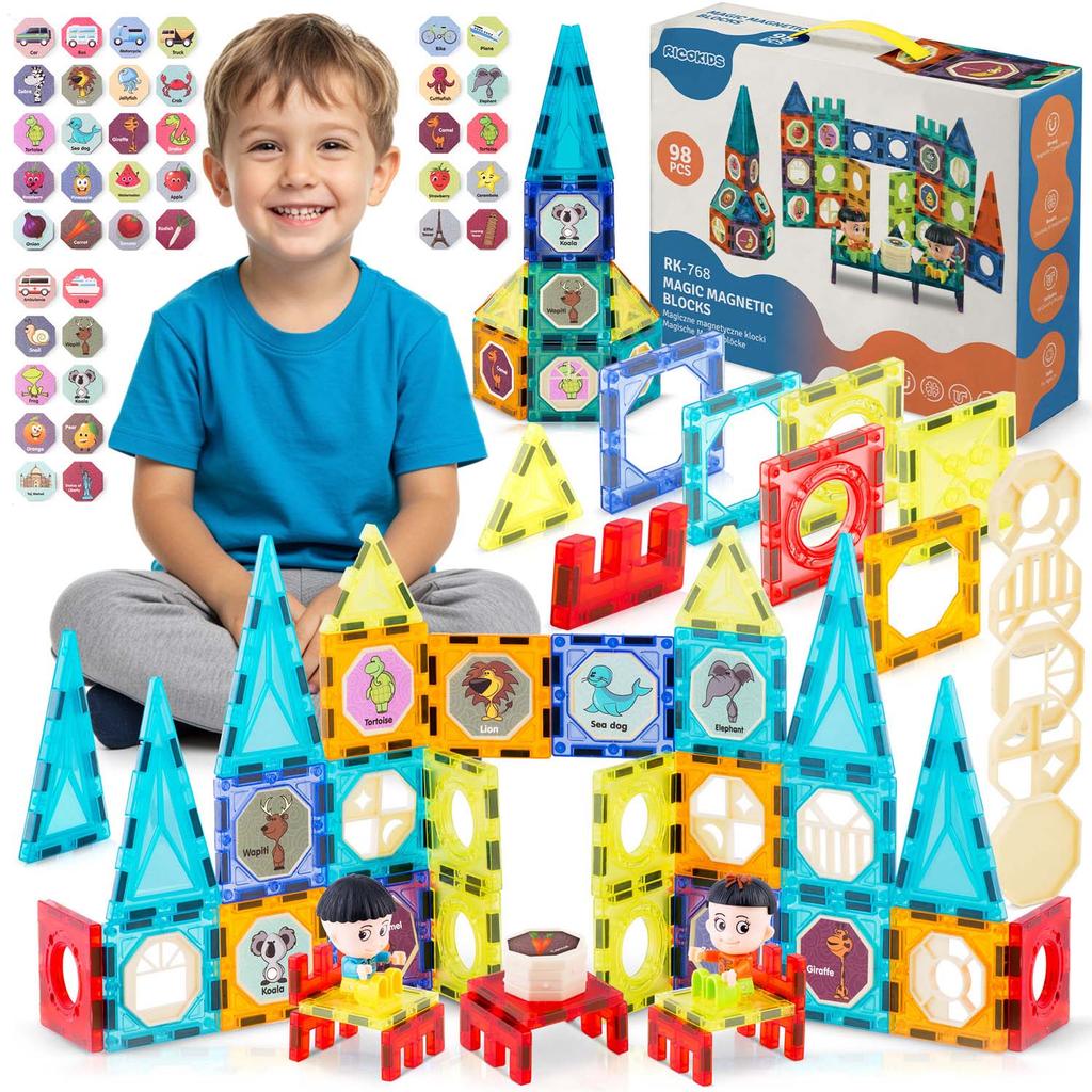 Magnetic Tower Building Blocks By Ricokids