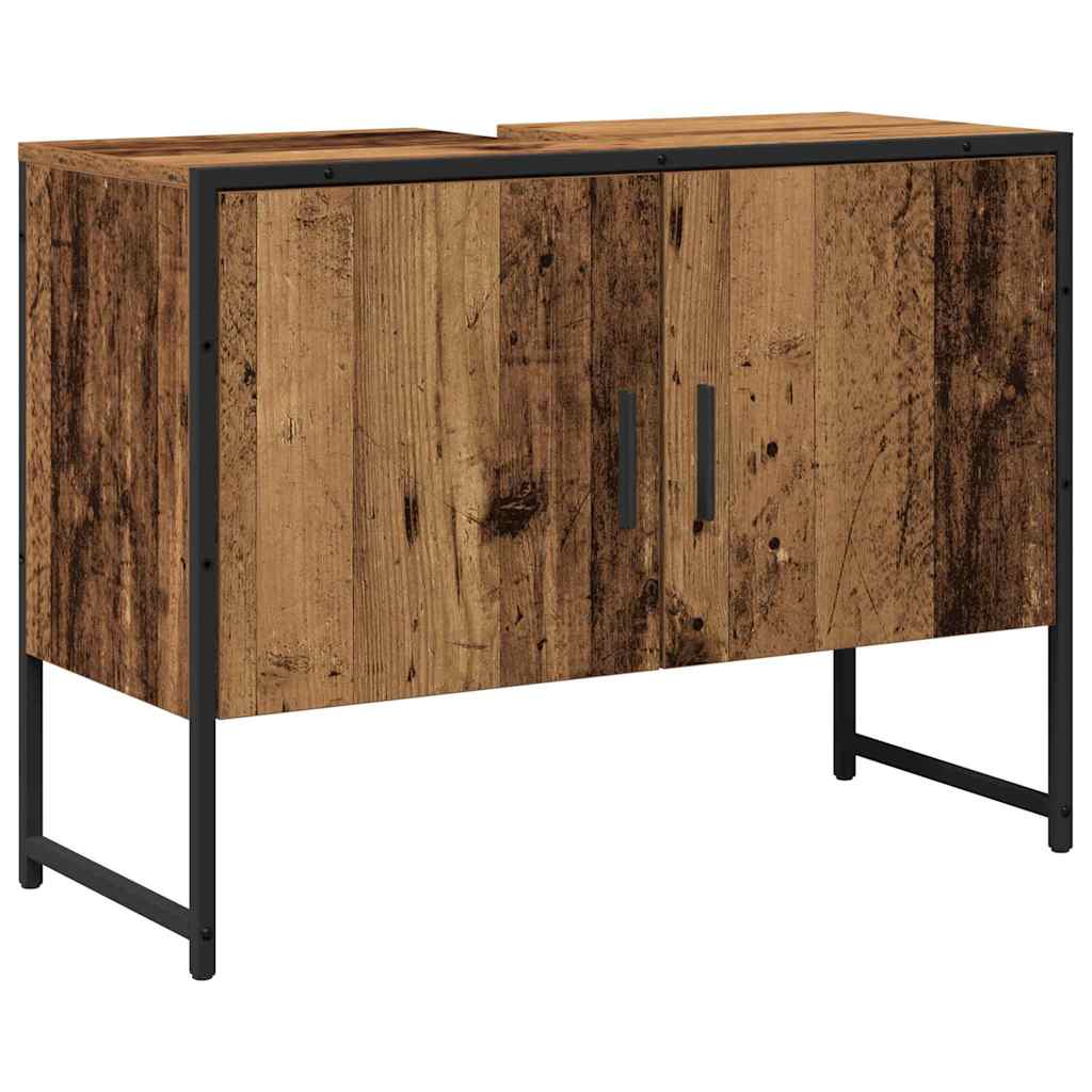 Wall Mounted Bathroom Furniture Set 2 pcs Brown Particleboard