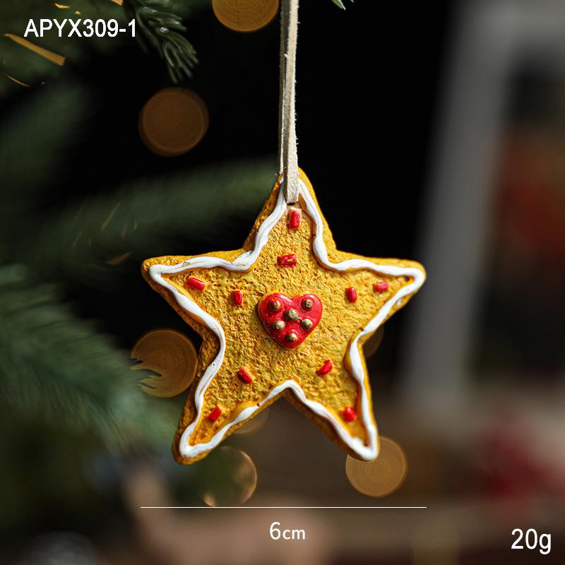 Подвесные украшения на елку Снеговик Санта Клаус Снежинка Звезда Троянский конь Полимерная подвеска Украшение для рождественской вечеринки Подарок