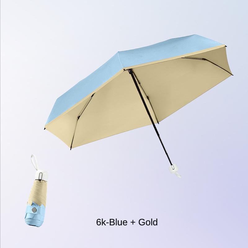 Mini Portable Pocket Umbrella for Women 6/8 Bone 5 Folding UV Sunshade Small Sunny and Rainy Umbrellas Paraguas Guarda Chuva