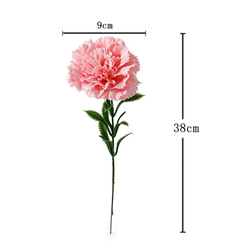 10Pcs Silk Artificial Carnation Pink Red Floral Arrangement Flowers Fake Bouquet Event Decoration