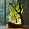 Vintage Table Lamp Forest Tree Silhouette Desk Lamp Atmosphere Light Night Light  Office Desk