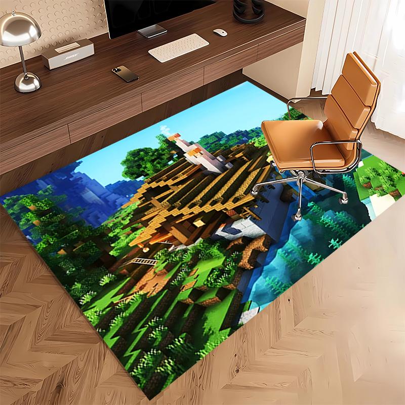 1pc Minecraft5 Print Area Rug - Soft, Washable Non-Slip Indoor Mat, Living Room, Home Office Decorative Rug,Office Decorative