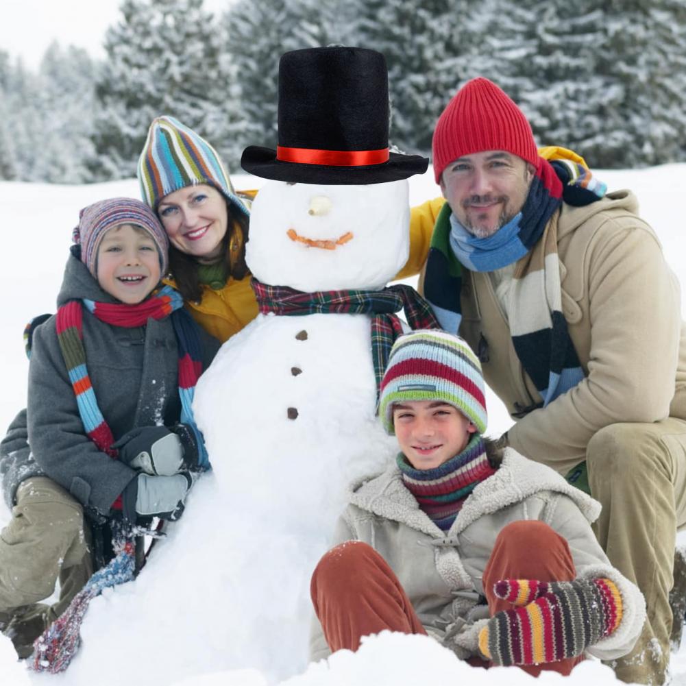 Sophisticated Snowman Project Hat Festive Christmas Snowman Hat Kit for Family Fun Holiday Decor Top Hat for Indoor for Friends