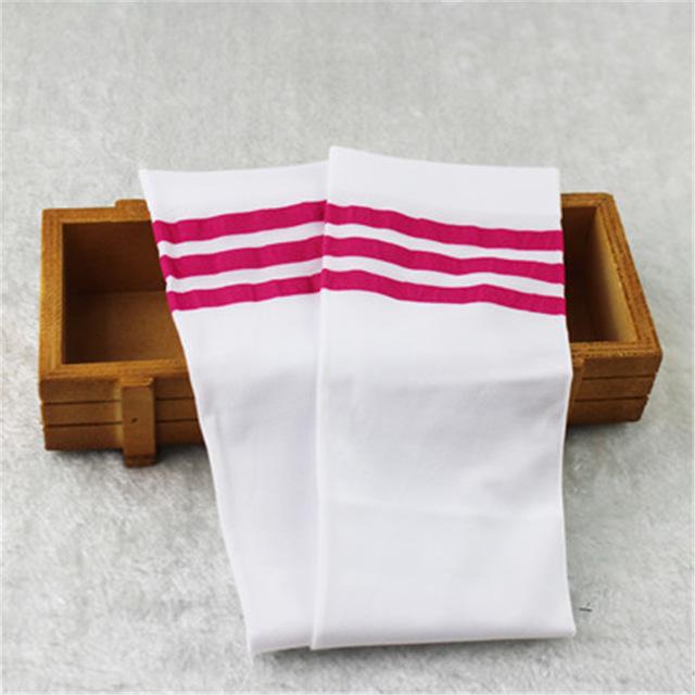 Белые школьные гольфы выше колена с мультяшным дизайном кошки/звезды/сердца/полоски для малышей, детей, учеников, чулки принцессы