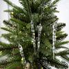 12Pcs Christmas Hanging Icicles Ornaments Transparent Icicles Decor Ice Strip Threaded Pendant for New Year Winter Decoration