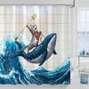 Шторка для душа с кошкой Океан Смешная кит Шторки для душа для ванной Комнаты Веселый набор штор для душа с 12 крючками Кит