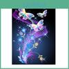 5d Round Drill Huacan Full Diy Diamond Painting Butterfly Diamond Embroidery Cross Stitch Mosaic Home Decor