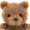 Jellycat Серия Медведи Животное Медведь Рельефная Кукла Коричневая Плюшевая Кукла Высотой 25 см