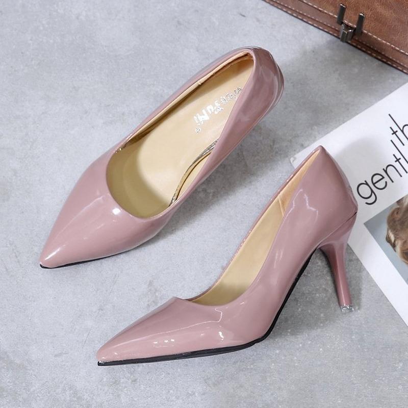 Fashion 2025 NEW 8cm Thin Heels Pumps Women Stiletto-heel Dress Women Shoes Wedding Official Leisure Shoes Plus Big Size 44