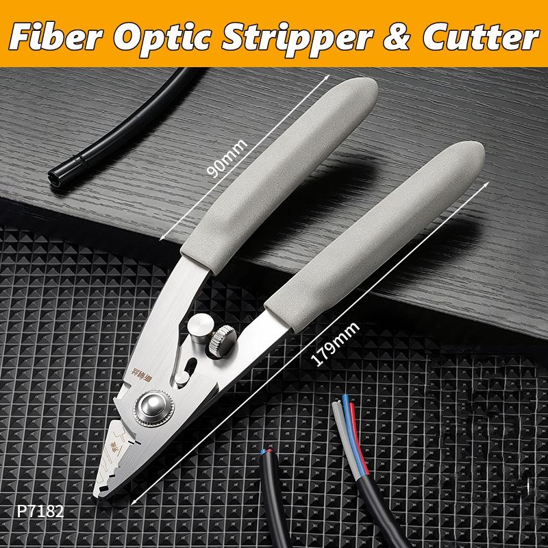 Xiaomi Professional 3-Hole Fiber Optic Wire Stripper & Cutter, Multifunction Stainless Steel Safe Cable-Splicing Tool For Electricians