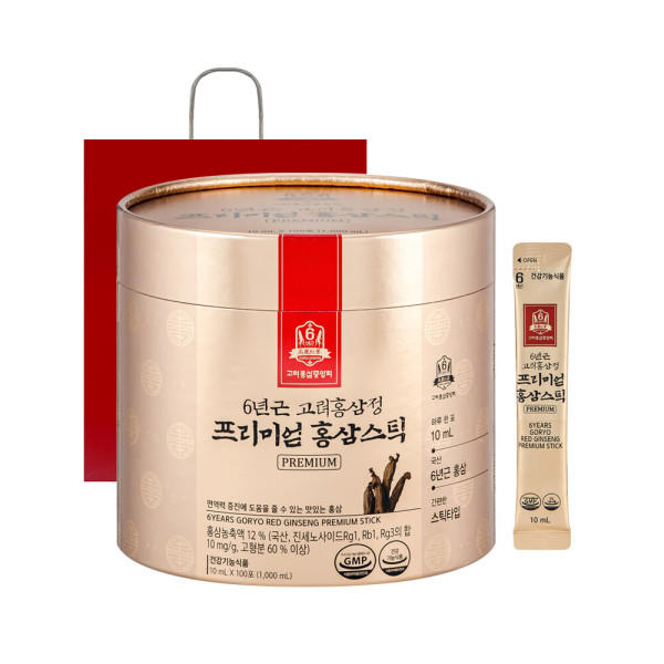 Экстракт корейского красного женьшеня, 6-летний экстракт премиум-стика, 100 шт.