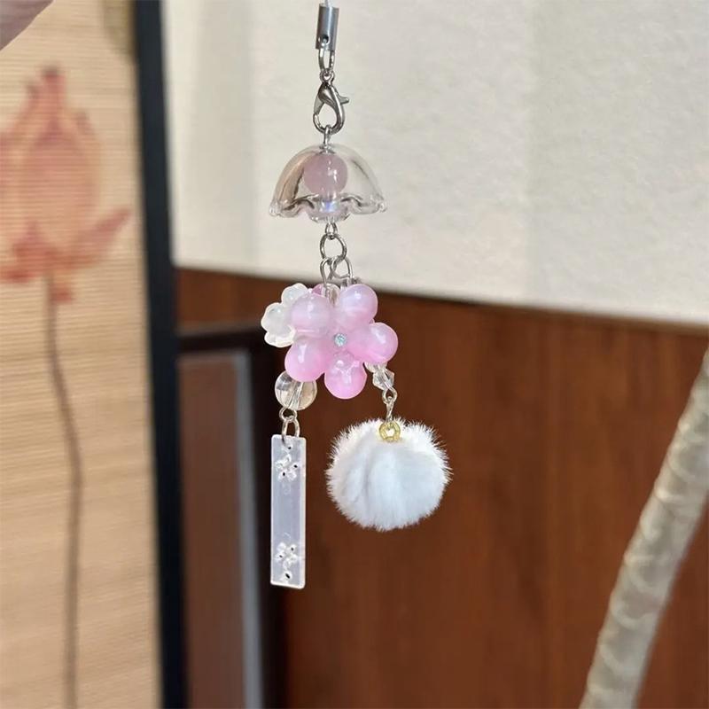 Captivating Bellflower 1Pcs Hanging Ornament with Tassel Perfect for Car Interior Decor