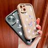 Для iPhone 16 15 14 13 12 11 Pro Max XS Max XR X SE 8 7 фиолетовый кристалл градиент бабочка мягкий силиконовый полный объектив защитный чехол для телефона