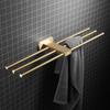 Аксессуары для ванной комнаты Набор фурнитуры Крючок для полотенец Мыльница Держатель для телефона Держатель для туалетной бумаги Держатель для туалетной щетки Нержавеющая сталь, матовое золото
