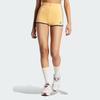 Adidas Originals Terry Shorts Striped Print Small Logo Tight Casual Shorts Women Shorts Light-Orange-Yellow JG8060