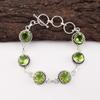Редкий драгоценный камень Перидот 925 Стерлинговое серебро Ювелирные изделия ручной работы Женский браслет 7-9" RB-17-1