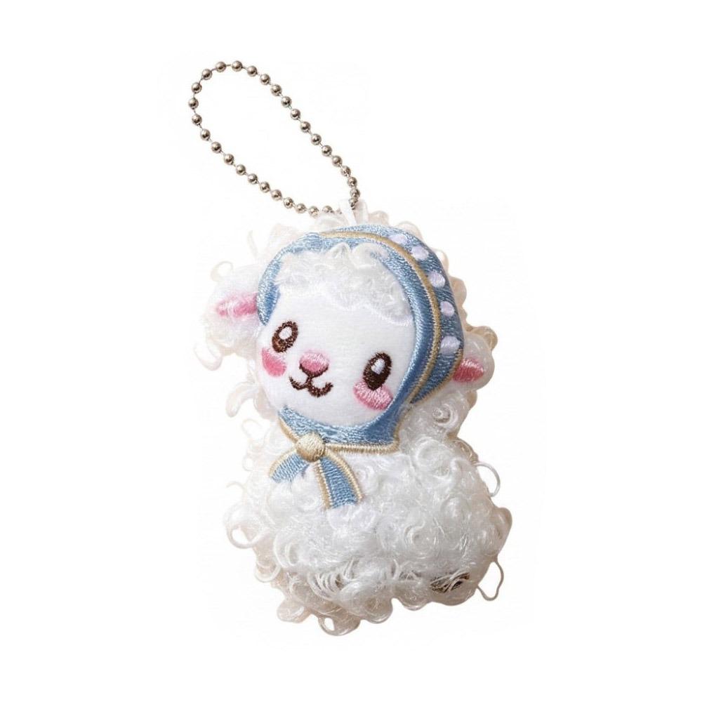 Kawaii Fluffy Lamb Doll Keychain Cute Cartoon Fluffy Hugging Pendant Year of the Sheep