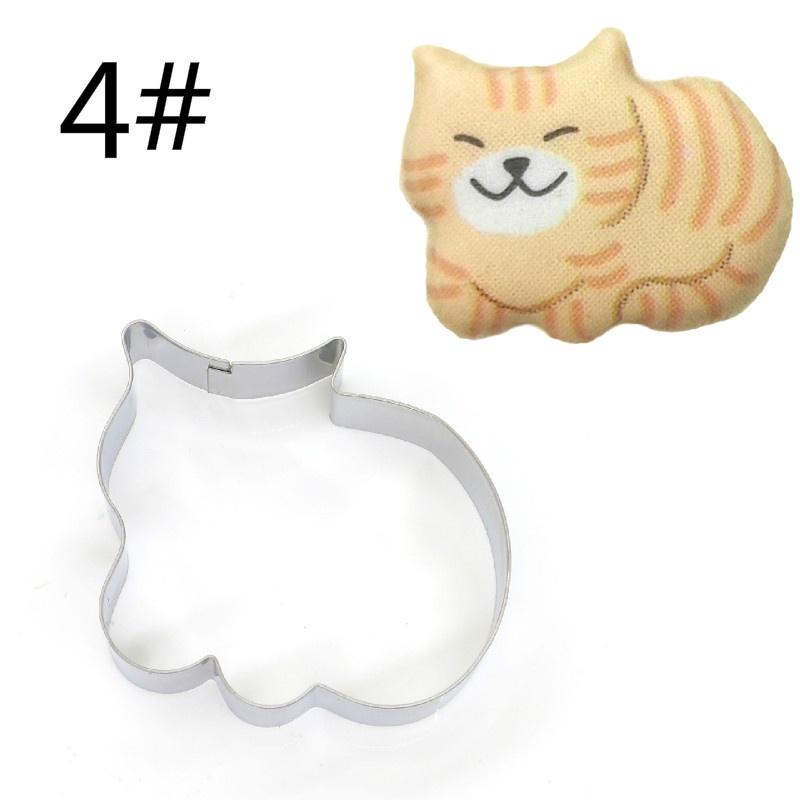 2pcs/5Pcs Lovely Cat Stainless Steel Cookies Cutter DIY Fondant Pastry Biscuits Mold Baking Tools
