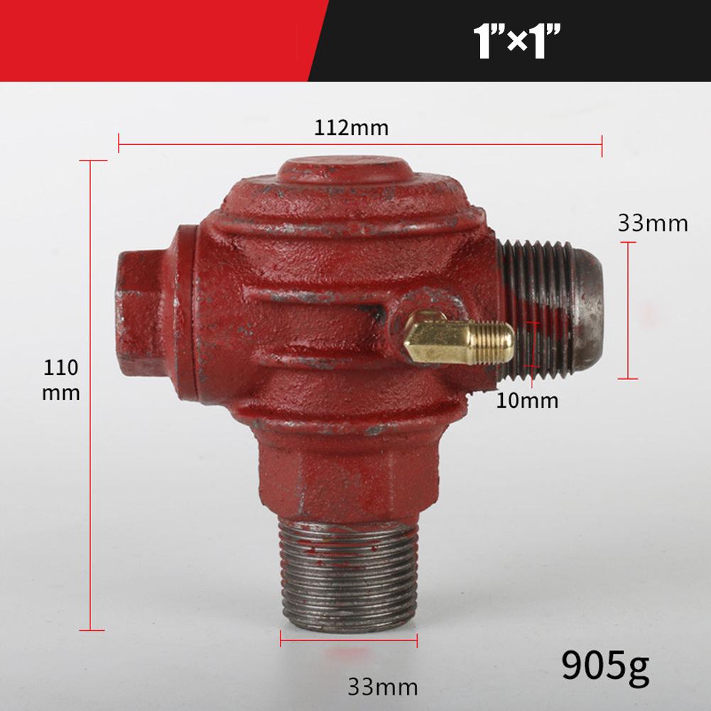 1pc Air Compressor Check Valve 3-Port Cast Iron Copper Male Thread Check Valve Connector Tool For Air Compressor Air Pump