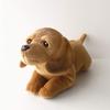 Plush Ninian and Kino Realistic Plush Dog Lying Total Length Pet [Realistic Dog] Down, 40cm, (Dachshund Smooth, Red)