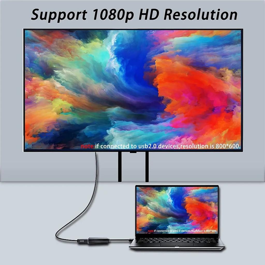 USB 3.0-HDMI-совместимый адаптер для компьютерных компонентов. Несколько мониторов 1080P, совместимый с Windows XP/7/8/10/11.