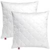 ABEIL Set of 2 Quilted Memory Foam Pillows - 60x60 Cm - White