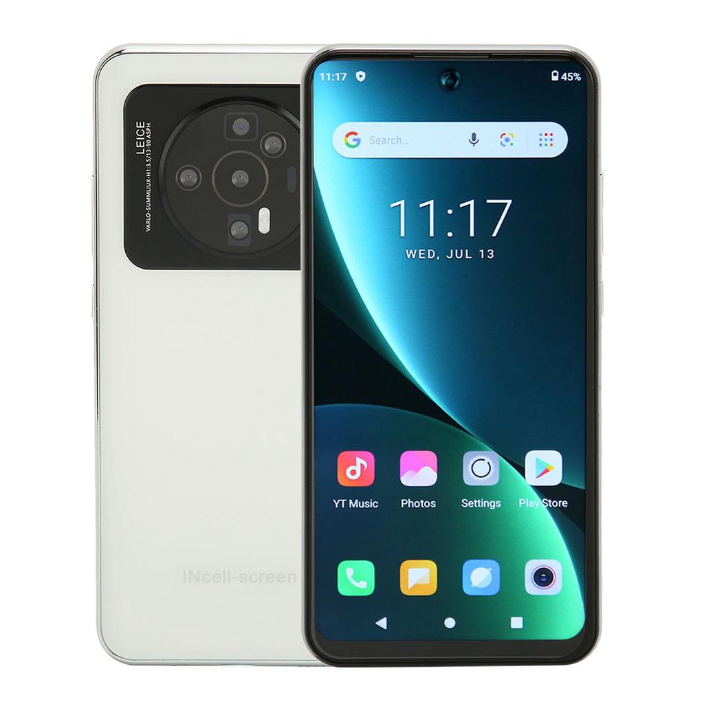 Смартфон M12 Ultra 6,82 дюйма 6 ГБ ОЗУ 128 ГБ Памяти Сеть 4G Фронтальная камера 5 МП Задняя камера 16 МП для Android 10 Белый 110–240 В