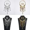 Fashion Bone Hand Women Necklace And Earring Set With Skeleton Design Fringe