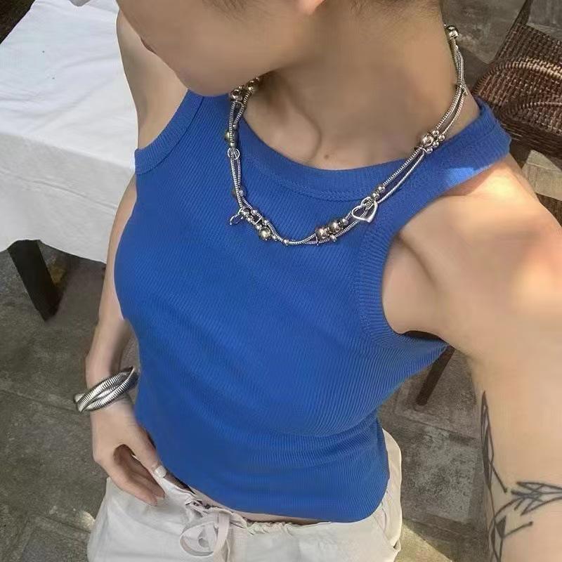 Ожерелье из бисера Y2K со звездой - Титановая сталь, панк-готический стиль для женщин