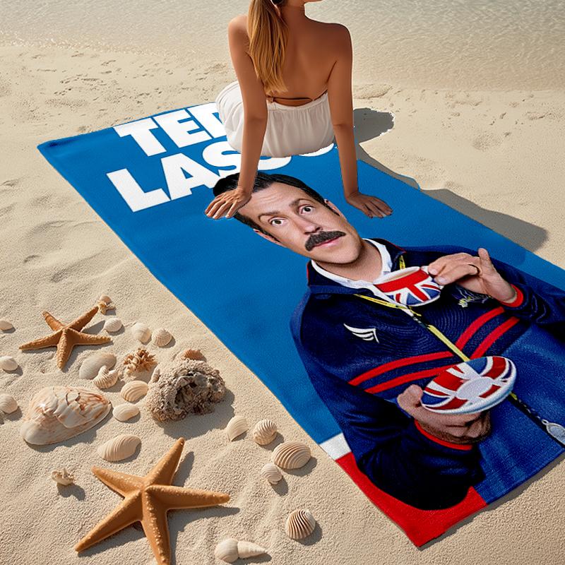 Ultra-Soft Beach Towel with Ted Lasso Theme,Ideal for Pool - Camping, Diving - Perfect Travel Essential, Vibrant Beach Towel.