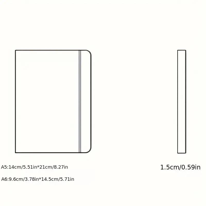 160 Page, A5/A6 Business Strap Notebook Student Stationery Notepad Hand Account Book Sub Hand Account Book