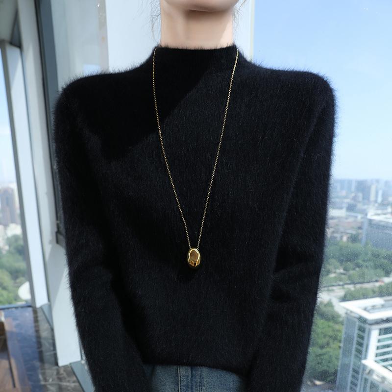 Женский кашемировый свитер Qinghe кашемир 30% кашемир 30% норка 30% шерсть 10% нейлон Женский осенне-зимний толстый кашемировый свитер мягкий и теплый