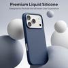 Coque Silicone - BOOLING - pour iPhone 17 Pro - Anti-Rayures Antichoc Mat Bleu Marine