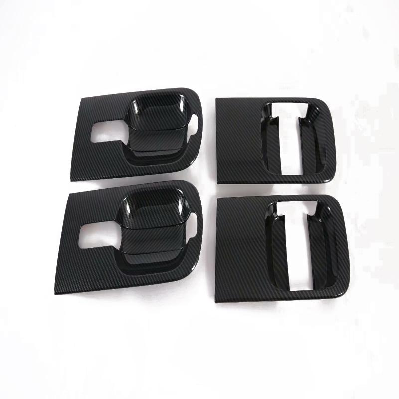 For Hyundai Grand Starex H-1 i800 2018 ABS Chrome Carbon Exterior Side Door Handles door door Bowls Frame Cover Trim