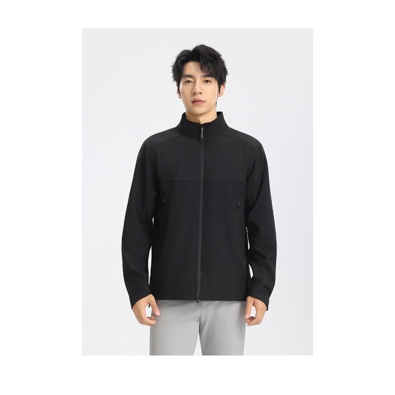 Men S Outdoor Hiking Softshell Jacket Waterproof Windproof Stand Collar Long Sleeve