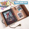 Винтажный DIY фотоальбом из ПУ-кожи, 52 листа, 6-кольцевой переплет, с подарочной коробкой и аксессуарами, для путешествий, свадьбы, подарки на память