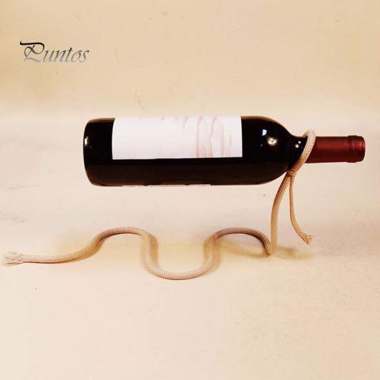 Плавающий держатель для винных бутылок, железная веревочная стойка для вина, подвесная стойка для одной бутылки, винный дисплей для домашнего декора, вечеринок, баров, кухонь