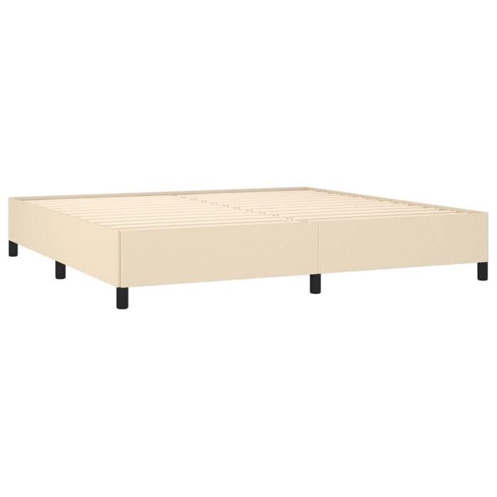 Maison Exclusive - Sommier à lattes de lit avec matelas Crème 200x200 cm Tissu