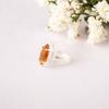 Citrine Gemstone 925 Sterling Silver Jewelry Handmade Trendy Ring Gift For Mom RR-64-10