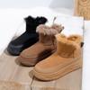 TUINANLE Women's Winter Snow Boots Simple Thick Sole Down Cotton Shoes Thickened Warm Boots