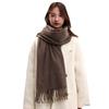 Korean Style Long Wool Scarf Thickened Winter Neckerchief Elegant Imitation Cashmere Scarf  Student