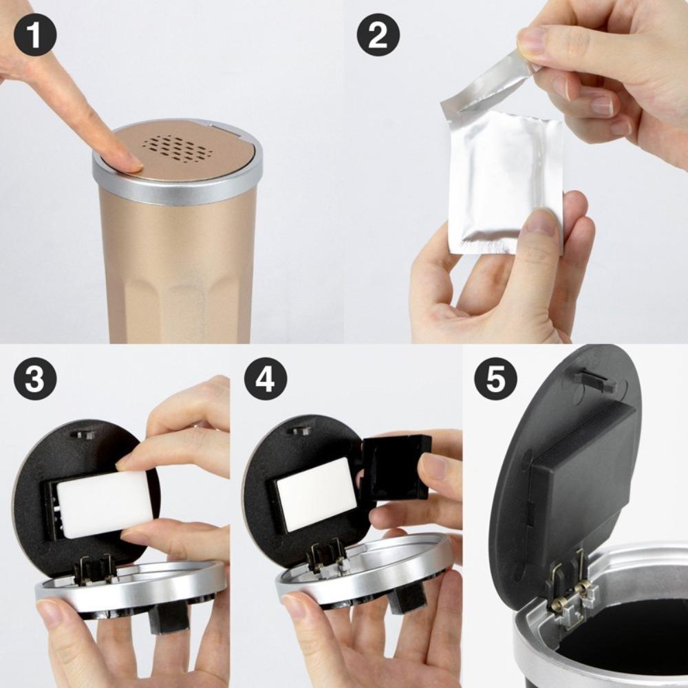 Pressing Type Car Trash Bin Can with Lid Car Interior Rubbish Bag Auto Garbage Container  for Auto