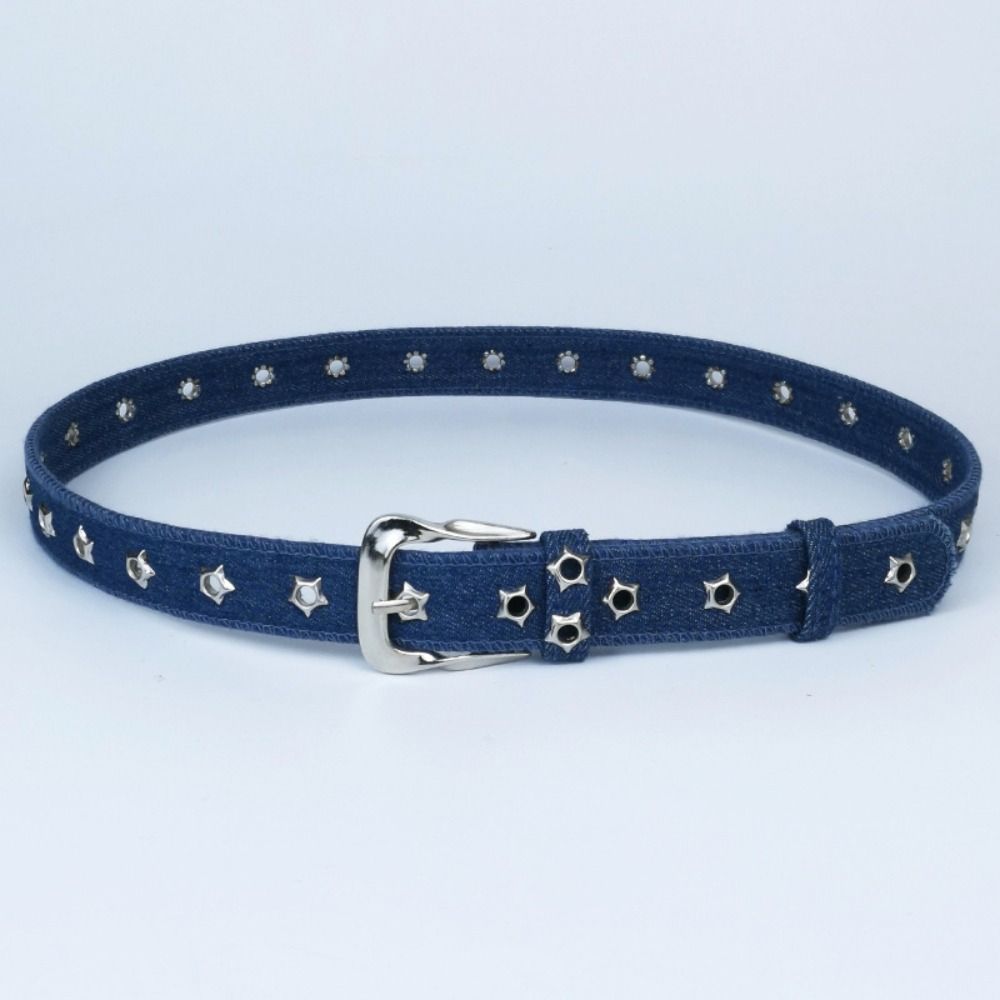 Pin Buckle Canvas Jeans Belt All-Match Decorative Waist Strap Vintage Denim Waist Belt For Women