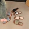 Internet Celebrity Flat-bottomed French Cool Slippers Women's Shoes Wear 2025 New Summer Retro Beach Seaside Roman Sandals