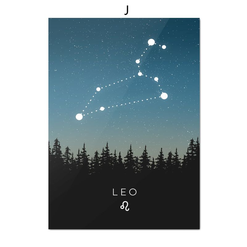 Настенные художественные принты созвездий, знаки зодиака, гороскоп, постер зодиака, астрология, холст, картина, скандинавский домашний декор, изображение для печати